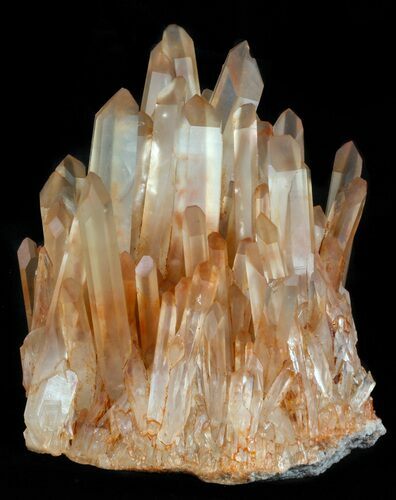 Tangerine Quartz Crystal Cluster - Madagascar #58827
